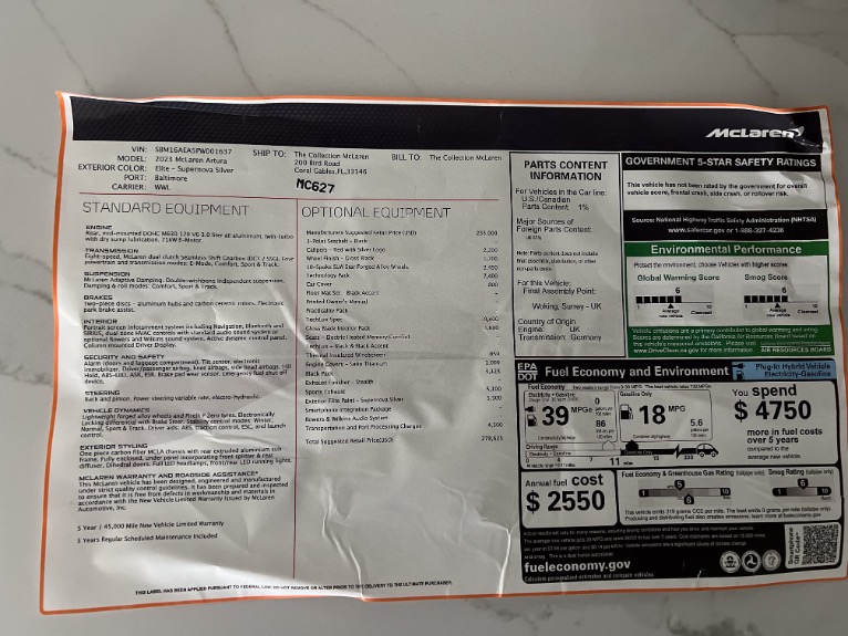 New 2023 McLaren Artura for sale Sold at Strada Motorsports in Schaumburg IL 60193 6